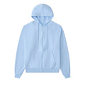 THARVEN Men's Blue Boxy-Fit Zip-Up Hoodie