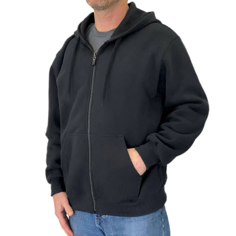 THARVEN Men's Full-Zip Hooded Sweatshirt