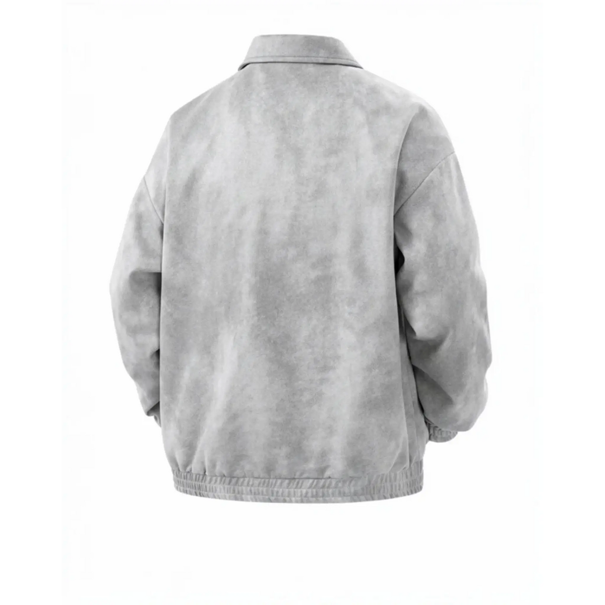 THARVEN Men's American Retro Loose Fit PU Leather Lapel Jacket