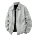 THARVEN Men's American Retro Loose Fit PU Leather Lapel Jacket