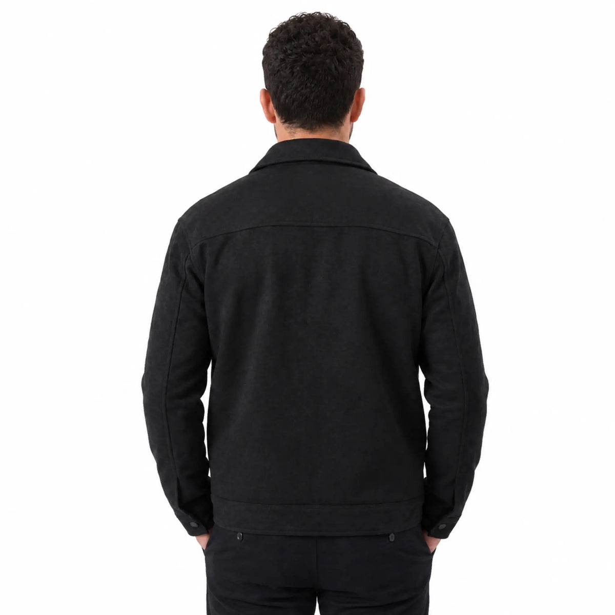 THARVEN Men's Thickened Slim Fit Zipper Jacket with Large Pockets