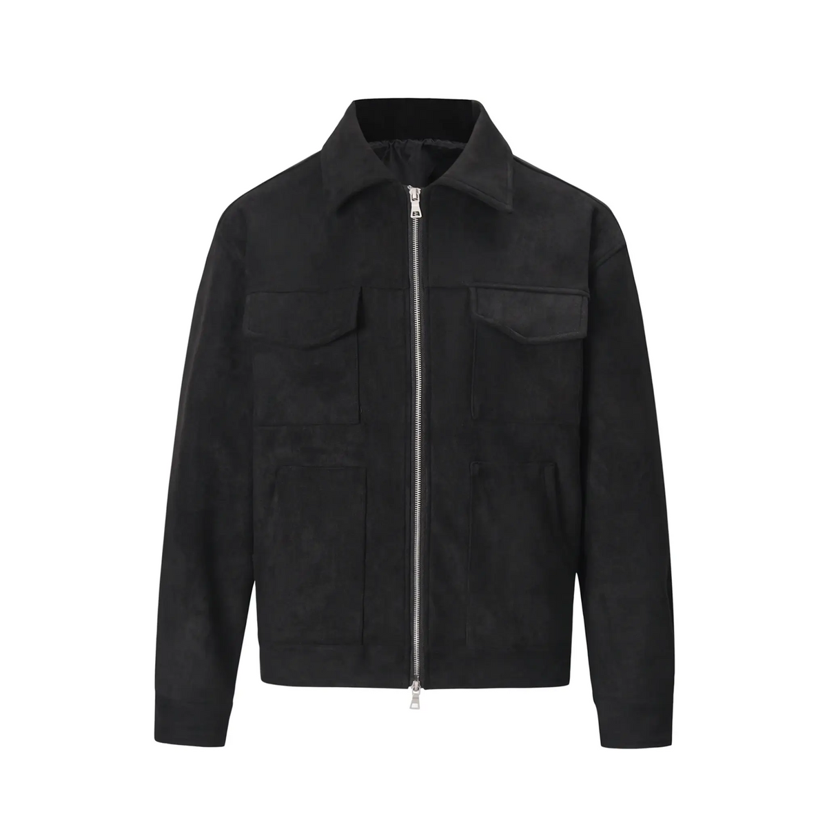 THARVEN Men's Thickened Slim Fit Zipper Jacket with Large Pockets